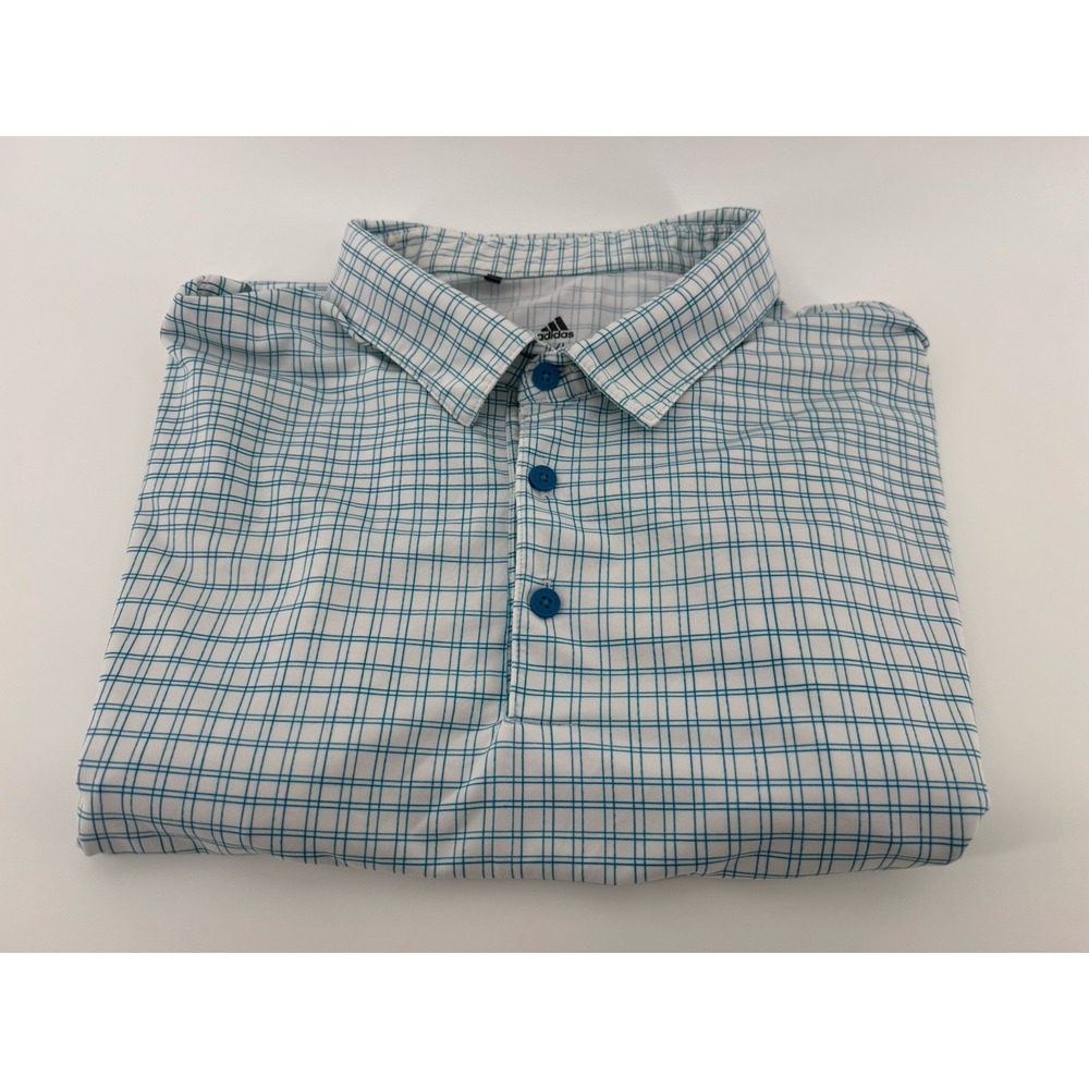 Adidas Shirt Mens 2XL Prime Green‎ Polo Golf Performance